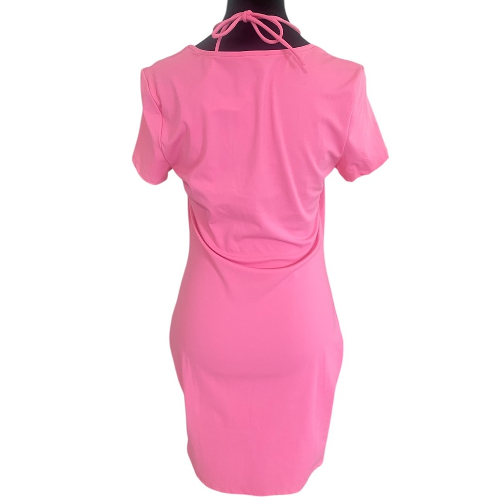 Hot in There Mini Dress,Chic Pink Cutout Dress,Large, New - Picture 6 of 9